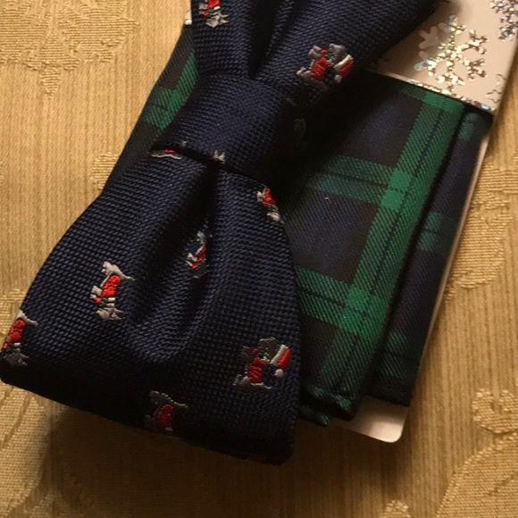 Knotty & Nice bow tie and pocket square set. - Picture 2 of 4